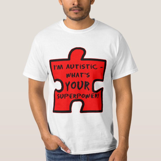 Camiseta Eu sou Autista - Qual é o SEU Superpoder? (Frente)