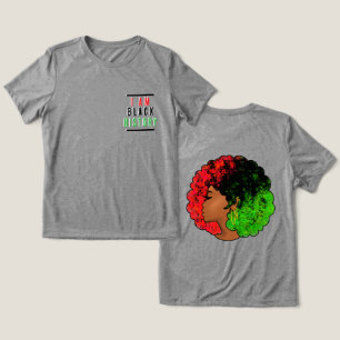 Camiseta Eu sou bandeira pan-africana história negra afro m