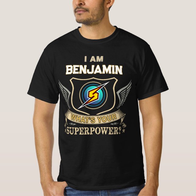 Camiseta Eu Sou BENJAMIN Qual É Seu Superpoder (Frente)