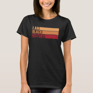 Camiseta EU SOU BLACK HISTÓRIA Vintage Retro Black Mês Hist