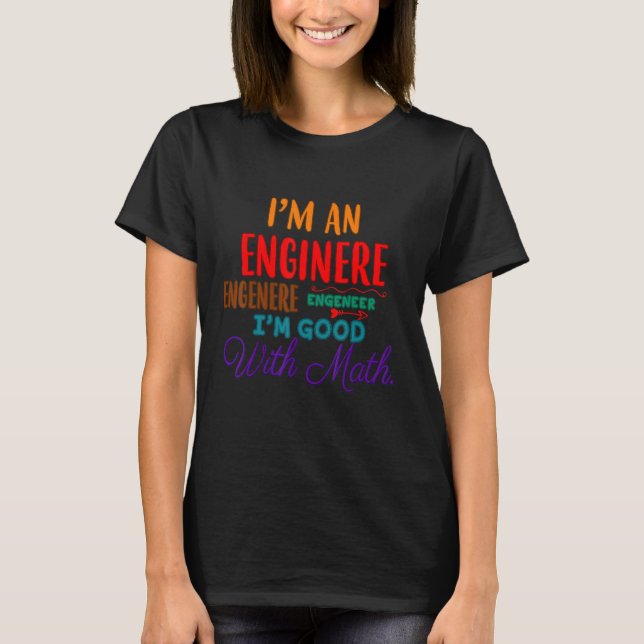 Camiseta Eu sou bom no humor matemático (Frente)