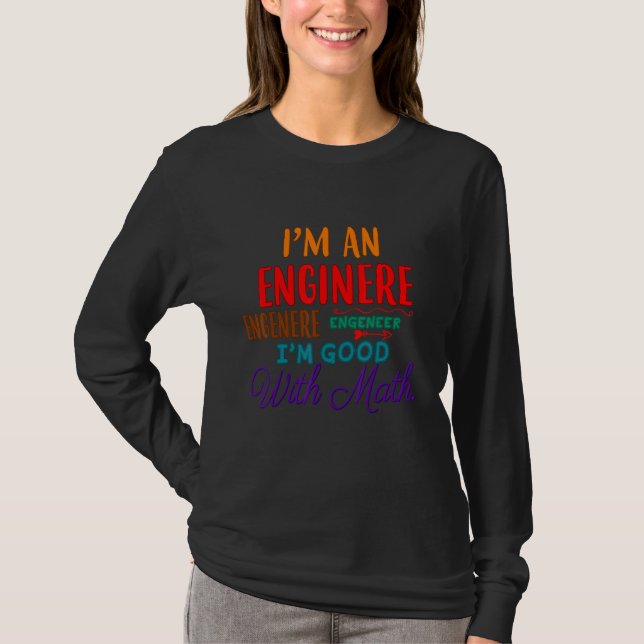 Camiseta Eu sou bom no humor matemático (Frente)