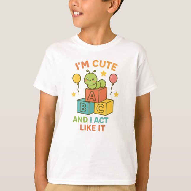 Camiseta Eu sou bonito e ago assim (Frente)
