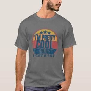 Camiseta Eu sou Bonito, mas eu choro muito retro Vintage Fu