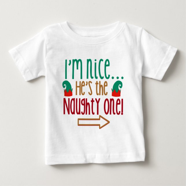 Camiseta Eu Sou Bonito Seu Chapéu De Elf Malvado (Frente)