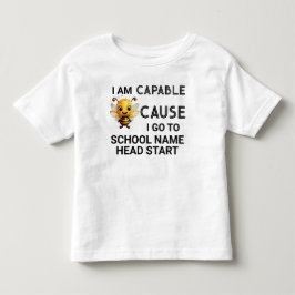 Camiseta Eu Sou Capaz Porque Eu Vou Adicionar O Nome Da Esc