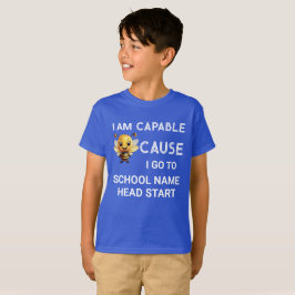 Camiseta Eu Sou Capaz Porque Eu Vou Para A Escola Nome Cria