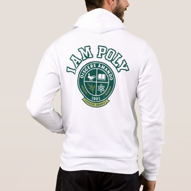 Camiseta Eu sou capuz com zíper POLY (Verso)