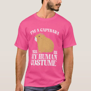 Camiseta Eu sou Capybara Esta é a minha fantasia humana Cut