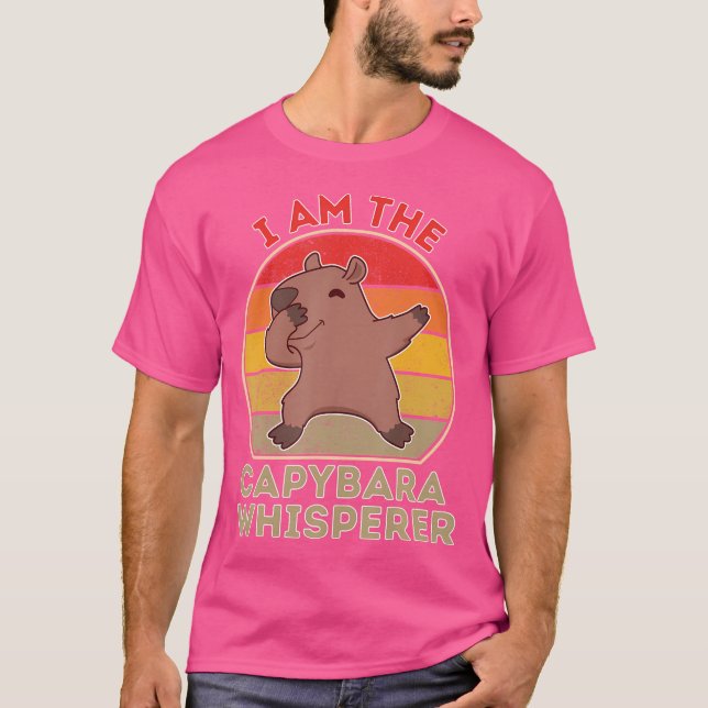 Camiseta Eu Sou Capybara Whisperer Kawaii Dabbing Capybar (Frente)