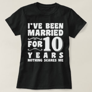 Camiseta Eu Sou Casado Há 10 Anos Festa de Casamento Divert