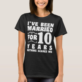 Camiseta Eu Sou Casado Há 10 Anos Festa de Casamento Divert
