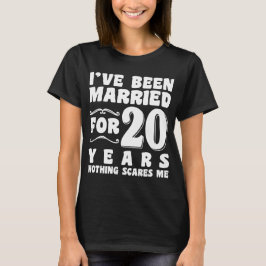 Camiseta Eu Sou Casado Há 20 Anos Festa de Casamento Engraç