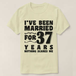 Camiseta Eu Sou Casado Há 37 Anos Marido Esposa Casal