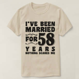 Camiseta Eu Sou Casado Há 58 Anos Marido Esposa Divertido