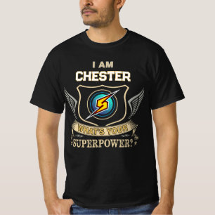 Camiseta Eu Sou CHESTER Qual É Seu Superpoder