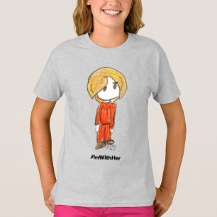 Camiseta Eu sou com ela pelo T Sleeved Raglan das