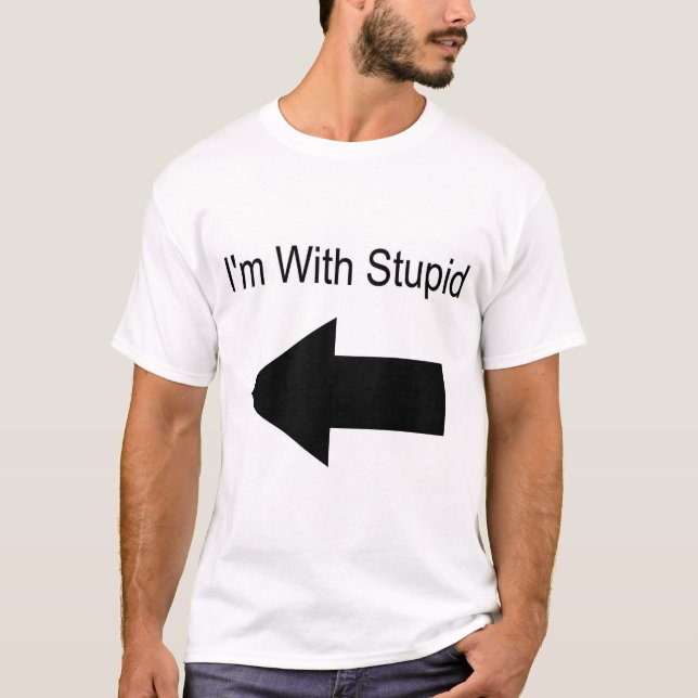 Camiseta Eu sou com estúpido (em seu direito) (Frente)