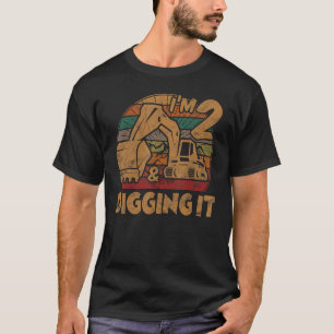 Camiseta Eu sou Constru da Escavadora do segundo aniversári