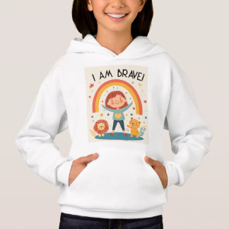 Camiseta Eu Sou Corajoso - Crianças Afirmando Hoodie