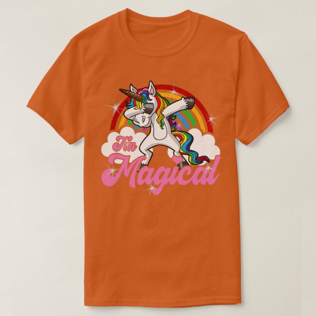 Camiseta Eu Sou Criaturas de Letras de Leite de Fada Justa  (Frente do Design)