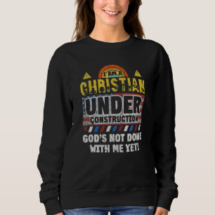 Camiseta Eu sou cristão em construção Deus não é feito