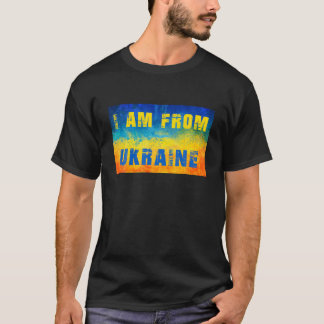 Camiseta Eu Sou Da Ucrânia Nós Estamos Com A Bandeira Da Uc