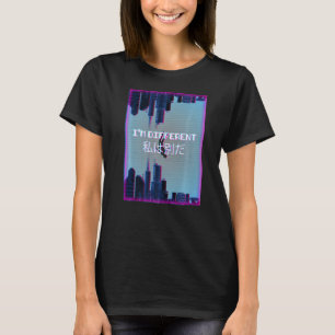 Camiseta Eu sou diferente estética Vaporwave 90