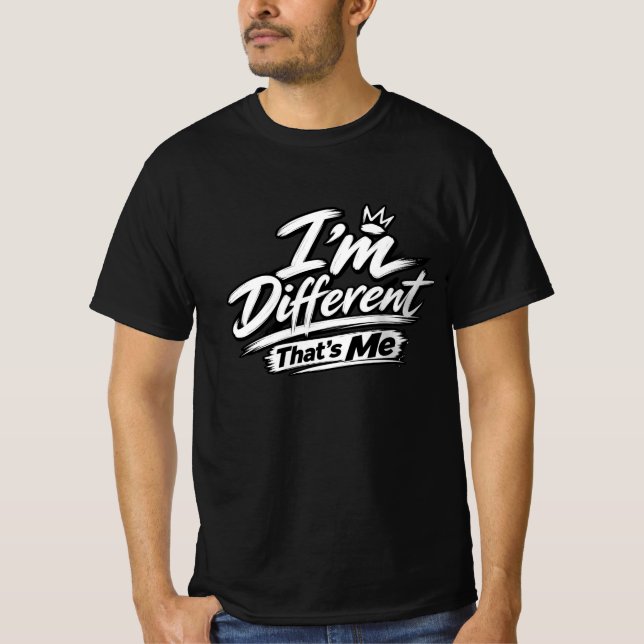 Camiseta Eu Sou Diferente, Sou Eu | Tipografia Úni (Frente)