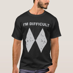 Camiseta Eu Sou Difícil Funny Black Diamonds Esqui Snowboar