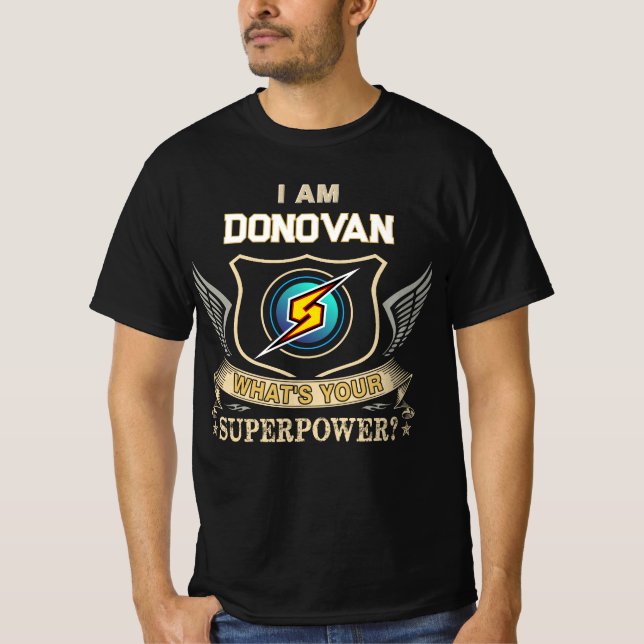 Camiseta Eu Sou DONOVAN Qual É Seu Superpoder (Frente)