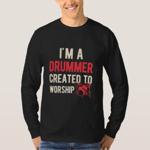 Camiseta Eu Sou Drummer Criado Ao Culto