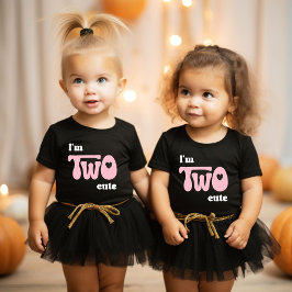 Camiseta Eu sou duas bonitas - segundo aniversário garota p