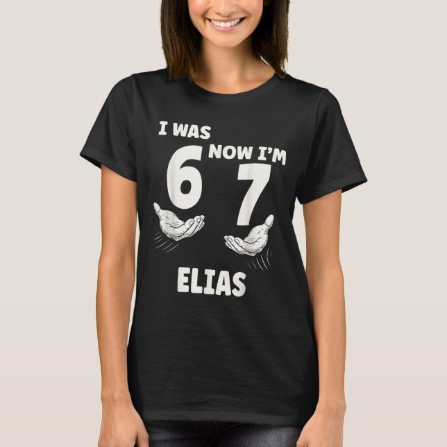 Camiseta Eu sou Elias 6 7 Aniversário Bday (Frente)
