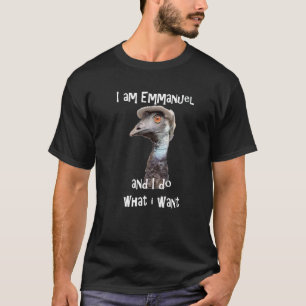 Camiseta Eu Sou Emmanuel E Faço O Que Quero Com O Gráfico V