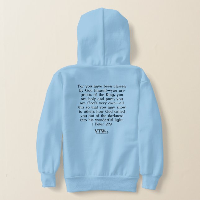 Camiseta Eu sou escolhido Boys Hoodie (Postura das costas)