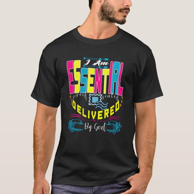 Camiseta Eu Sou Essencial Colorida Frase Dizendo (Frente)