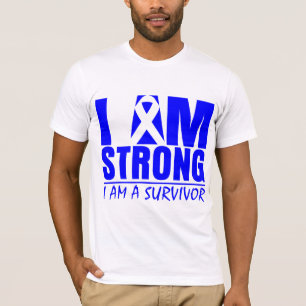 Camiseta Eu sou - eu sou um sobrevivente - cancro do cólon