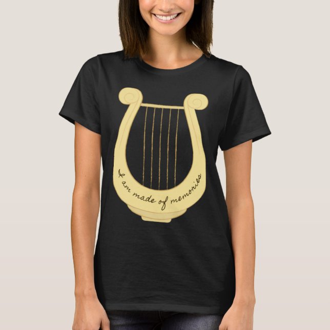 Camiseta Eu sou feito de memórias canção de aquiles patrôcl (Frente)