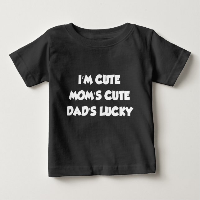 Camiseta Eu Sou Fofa Mãe do Papai Sortudo Fofo (Frente)