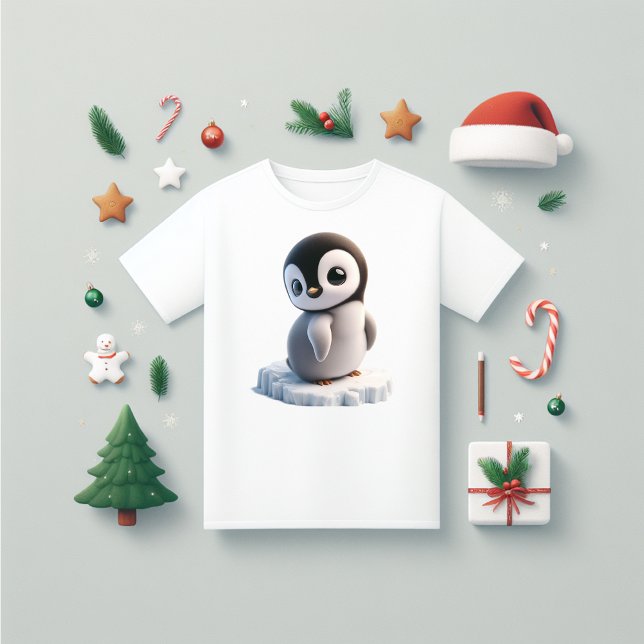 Camiseta Eu sou fofo! Divertimento pinguim (Cute penguin gift for her.)