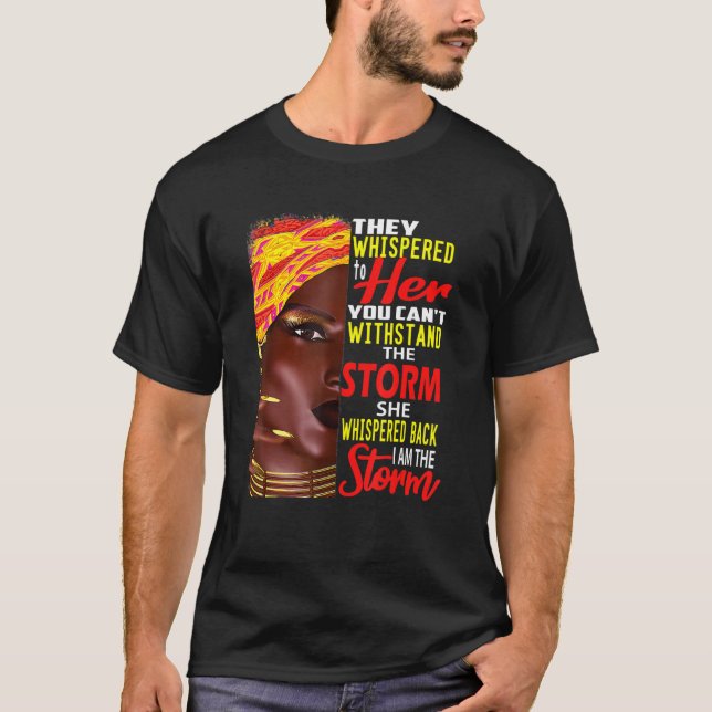 Camiseta Eu Sou Forte Mulheres Africanas Eu Sou A Tempestad (Frente)