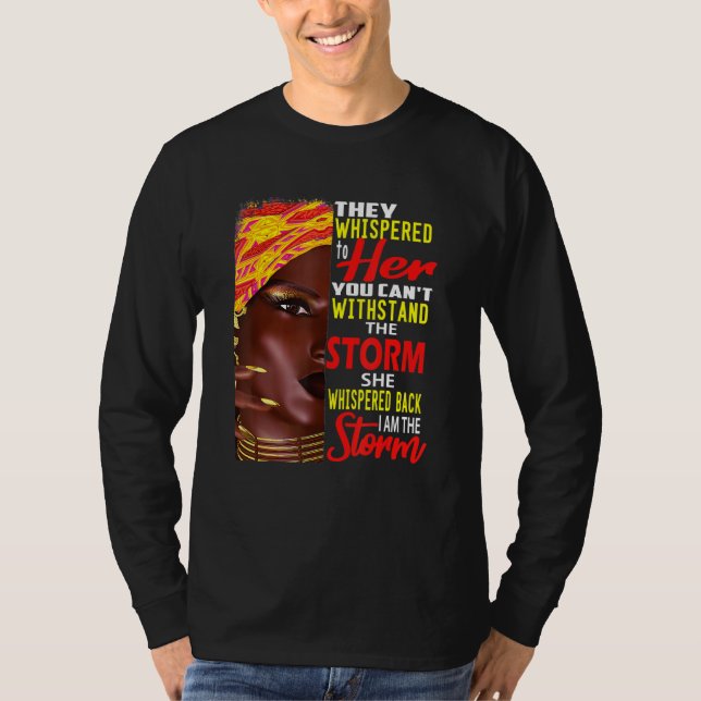 Camiseta Eu Sou Forte Mulheres Africanas Eu Sou A Tempestad (Frente)