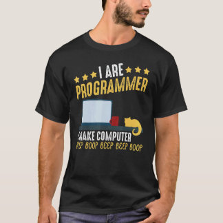Camiseta Eu Sou Gato Programador Codificando Festa de Compu