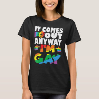 Camiseta eu sou gay, ele sai de qualquer maneira, punho arc
