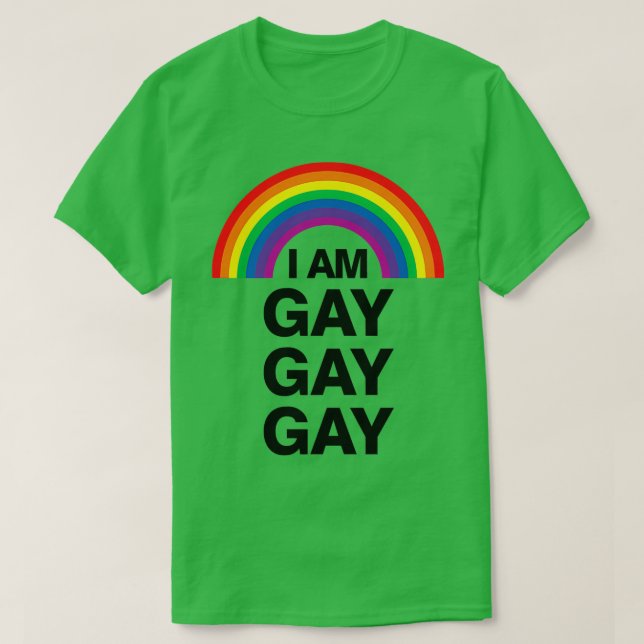 Camiseta eu sou gay gay gay (Frente do Design)