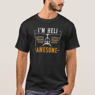 Camiseta Eu sou Heli Aweso Instrutor de Voo Helicop