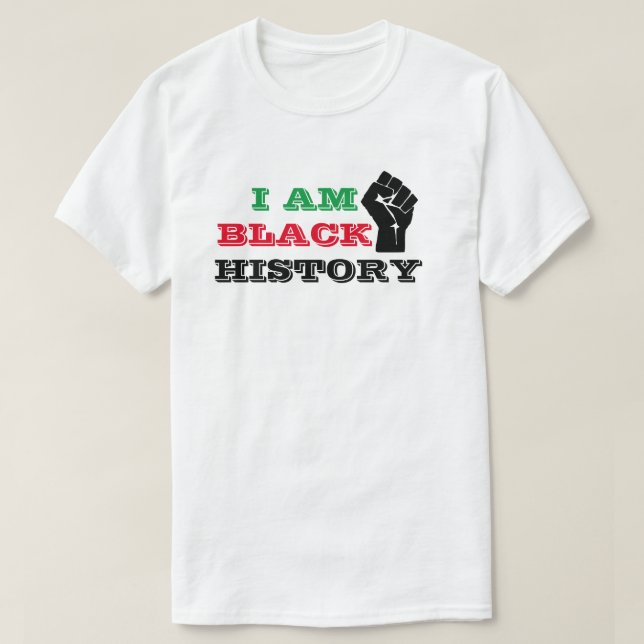 CAMISETA EU SOU HISTÓRIA NEGRA (Frente do Design)