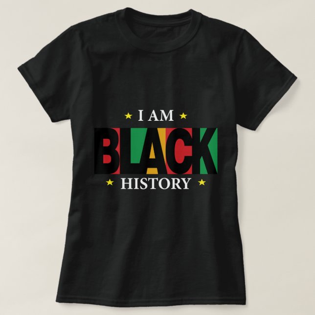 Camiseta Eu Sou História Negra (2) (Frente do Design)