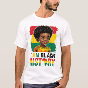 Camiseta Eu Sou História Negra Afro Boy Príncipe de Pouca M